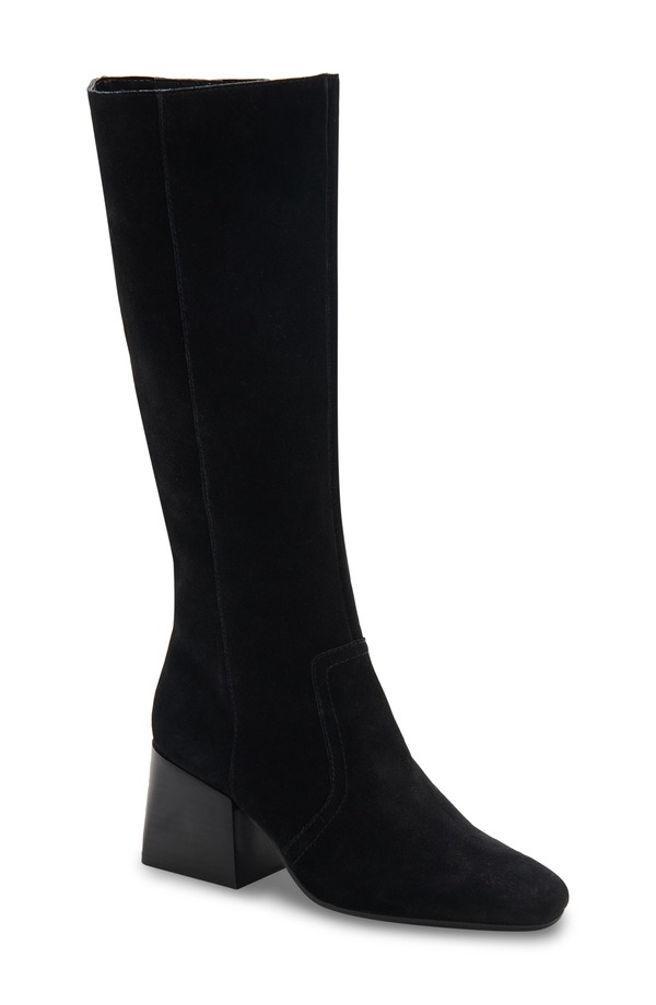 ブロンド レディース シューズ ブーツ・レインブーツ Blondo Tessa Waterproof Knee High Boot Black Suede ブラック