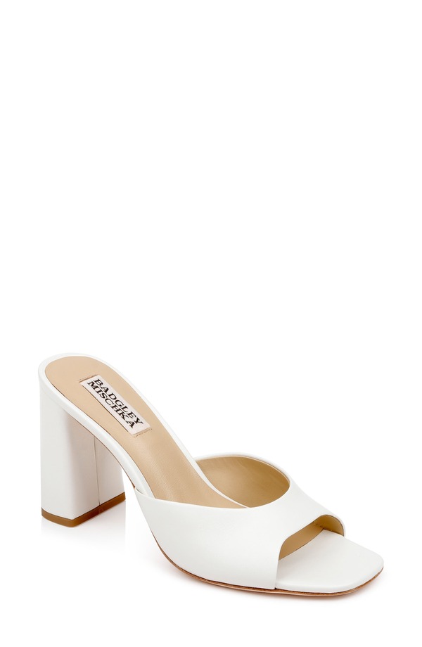 バッドグレイミッシカ レディース シューズ 踵 サンダル Badgley Mischka Collection Cadence Slide Sandal Soft White 白いこと