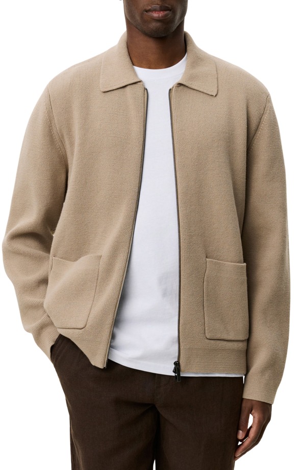 レ ドゥ メンズ アウター ジャケット・ブルゾン シャツ コットン ニット Les Deux Fischer Cotton Milano Knit Overshirt Dark Sand サンド