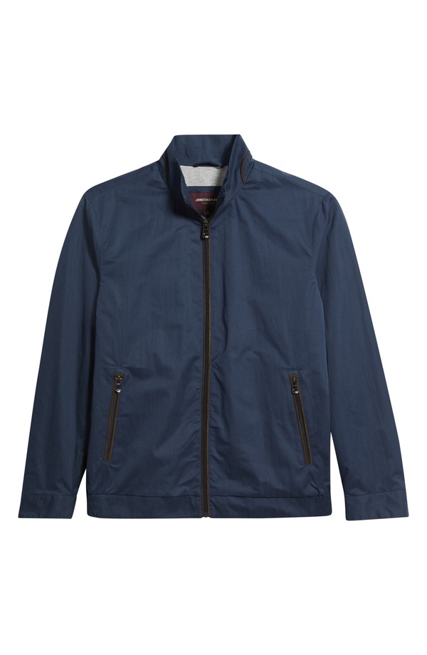 ジョンストンアンドマーフィー メンズ アウター 上衣・上衣 Johnston \u0026 Murphy Wateresistant Full-Zip Jacket Navy 米国海軍