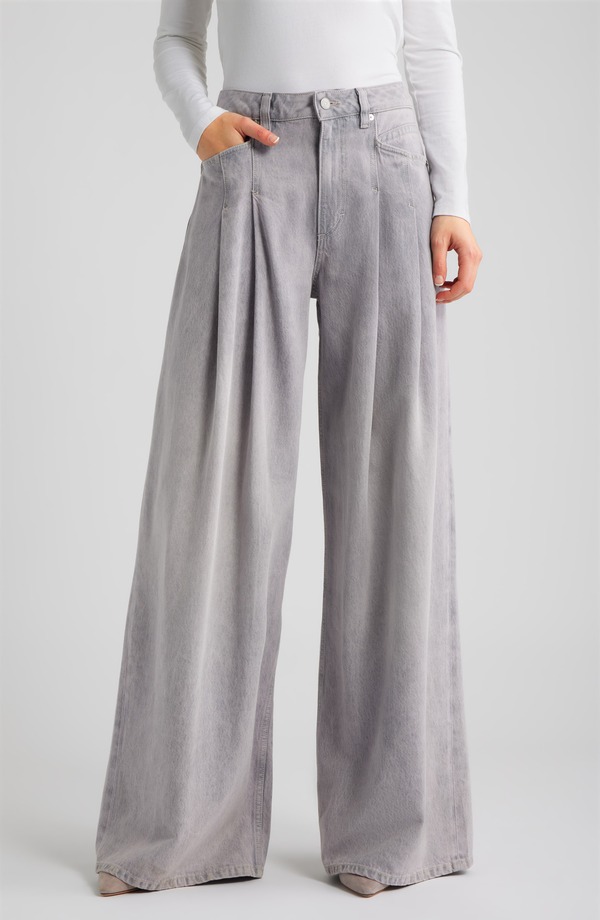 ボス オレンジ レディース ボトムス デニムパンツ ワイドレッグ ジーンズ BOSS Orange Slouchy Wide Leg Jeans Light/ Pastel Grey グレー