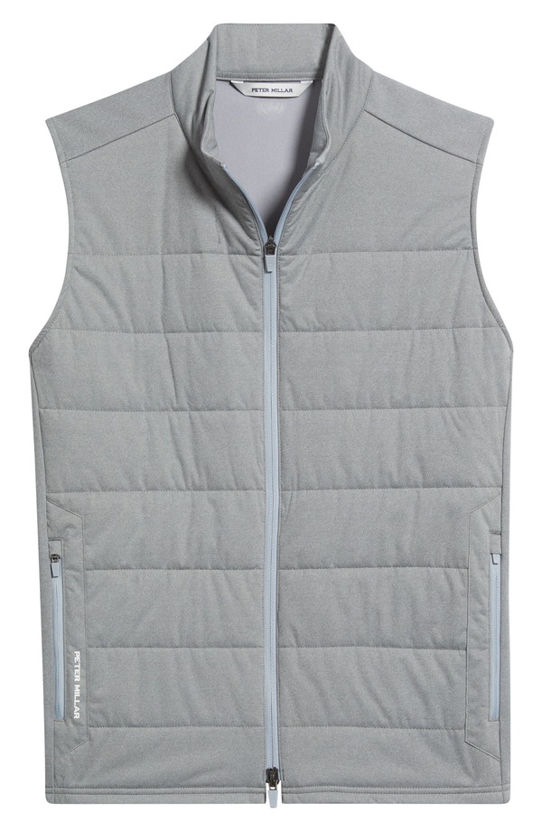 ピーター・鏡鑑 メンズ アウター 上衣・上衣 より良い Peter Millar Fuse Wateresistant Hybrid Vest Oslo Grey 薄墨色
