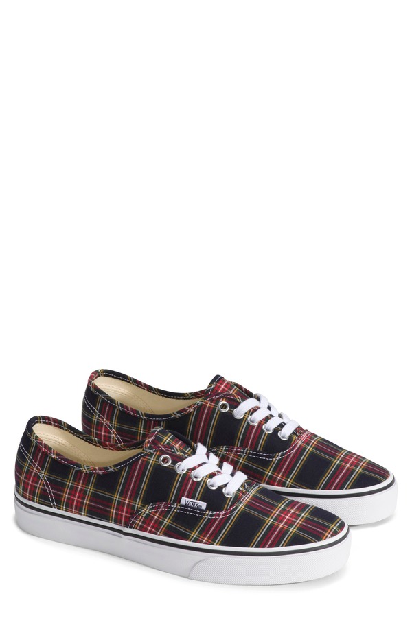 バンズ メンズ シューズ スニーカー Vans Authentic Sneaker Plaid Navy 米国海軍