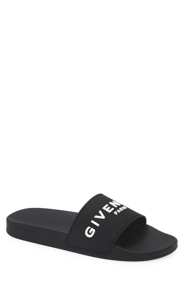 ジバンシー メンズ シューズ サンダル ロゴタイプ Givenchy Logo Slide Sandal 003 Black 黒いこと