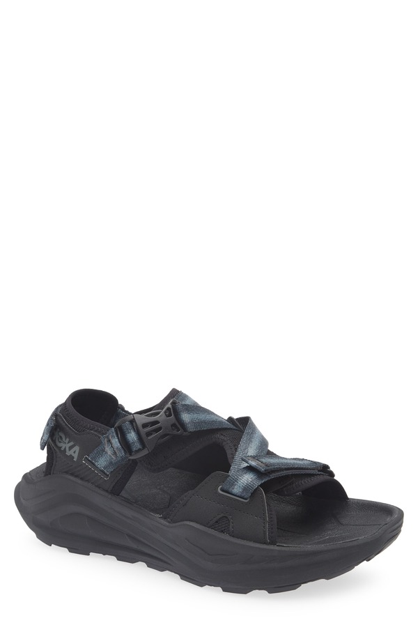 ホカオネオネ メンズ シューズ サンダル HOKA Infini Hike TC Sandal Black / Black 黒いこと