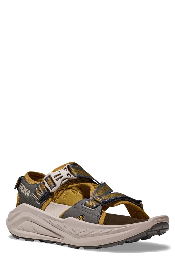 ホカオネオネ メンズ シューズ サンダル HOKA Infini Hike TC Sandal Mustard Seed / Putty 洋芥子