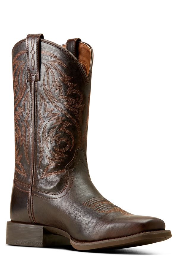 アリアト メンズ シューズ ブーツ・レインブーツ Ariat Sport Herdsman Square Toe Cowboy Boot Burnished Chocolate 黒茶