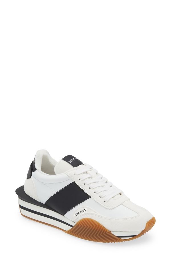 トム・ジェラルド・r・フォード メンズ シューズ スニーカー TOM FORD Jamesneaker White/ Black/ Cream 白いこと