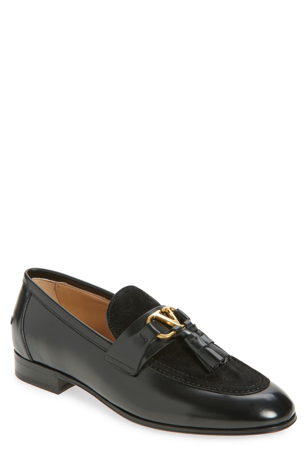 ヴァレンティノ メンズ シューズ スリッポン・ローファー ロゴタイプ Valentino Garavani VLOGO Loafer Black 黒いこと