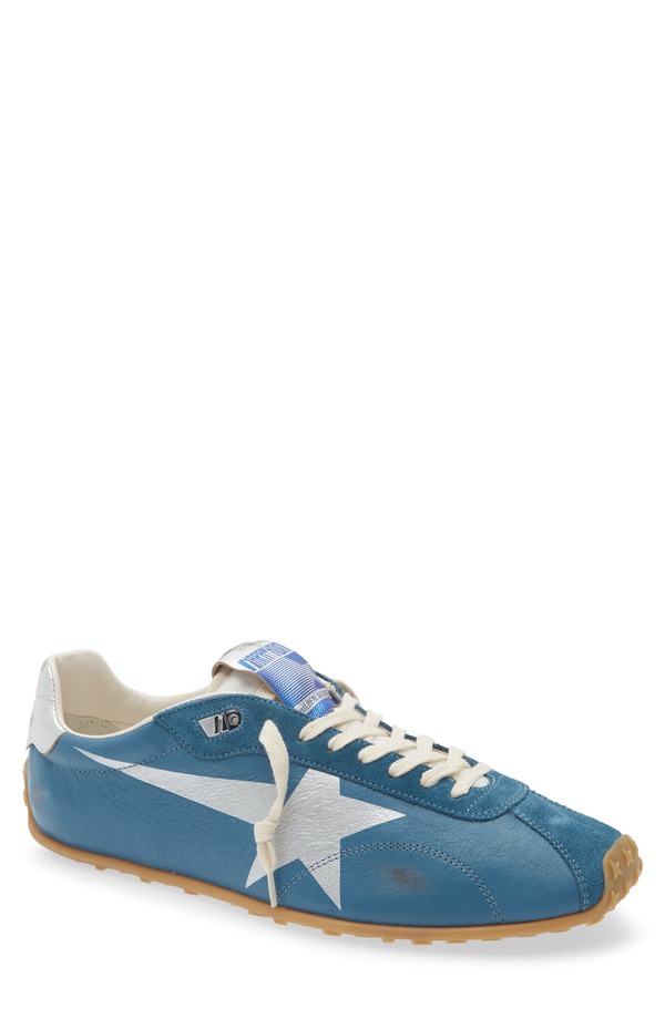 ゴールデングース メンズ シューズ スニーカー Golden Goose Marathon Speed Sneaker Petrol Blue/Silver/Cream 皮膚軟化剤