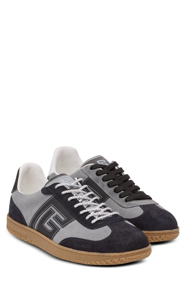 バルマン メンズ シューズ スニーカー Balmain Swan Low Top Sneaker Yfg Dark Grey/ Light Grey 薄墨色