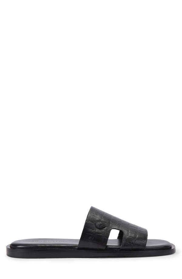 カートジェイガーロンドン メンズ シューズ サンダル カットアウト Kurt Geiger London Bond Cutout Slide Sandal Charcoal 濃灰色