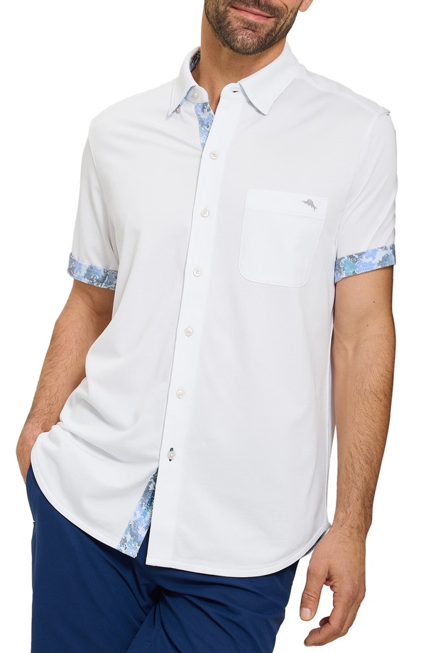 トッミーバハマ メンズ トップス シャツ Tommy Bahama San Lucio Valega Happy Hour IslandZone Short Sleeve Button-Up Shirt White ホワイト|ReVida 店