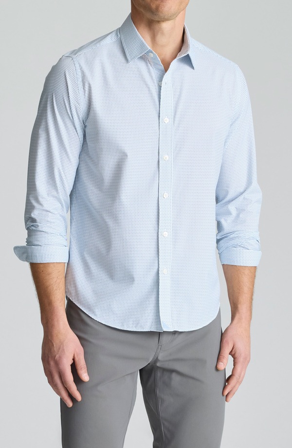 アンタックイット メンズ トップス プルオーバー 刷り上げる UNTUCKit Fairfax Microprint Performance Button-Up Shirt Blue 青色