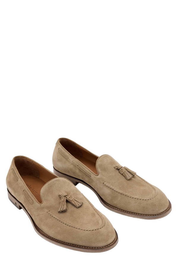 ジョンバルベイトス メンズ シューズ スリッポン・ローファー なめし革 John Varvatos Barrow Leather Tasseloafer Chestnut