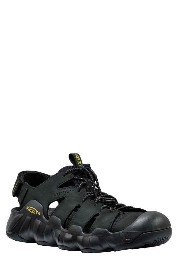 キーン メンズ シューズ サンダル KEEN Hyperport Fishmeran Sandal Black/ Keen Yellow 黒いこと