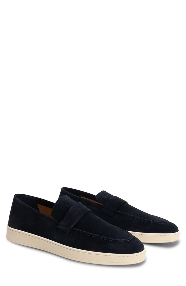 ロバートバラケット メンズ シューズ スニーカー 置き目毛革 Robert Barakett Walter Loafer Sneaker Navy 米国海軍 メンズ靴-スニーカー