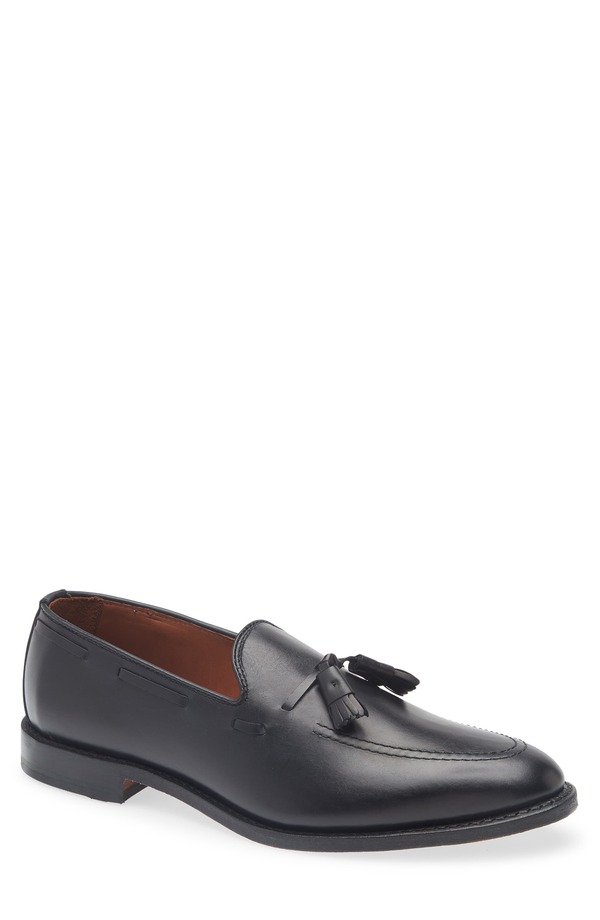 ウディアレン エドモンズ メンズ シューズ スリッポン・ローファー Allen Edmonds Grayson Tasseloafer Black Leather 黒いこと