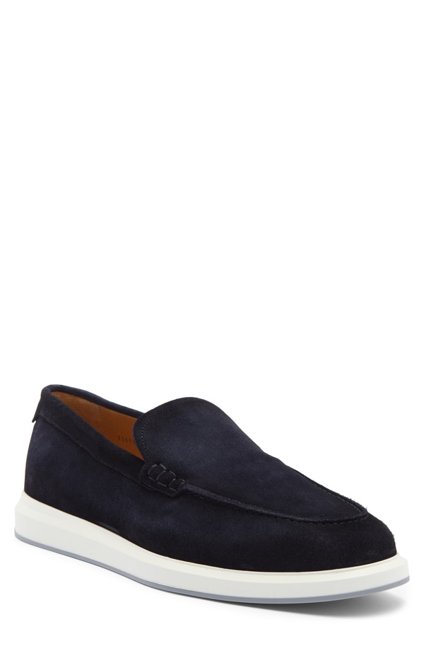 マグナーニ メンズ シューズ スリッポン・ローファー スエードクロス スニーカー Magnanni Orion Suede Slip-On Sneaker Navy Suede 米国海軍