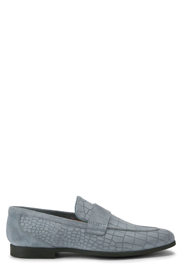 カートジェイガーロンドン メンズ シューズ ローファー Kurt Geiger London Aldgate Flex Reptilembossed Loafer Medium Blue ブルー