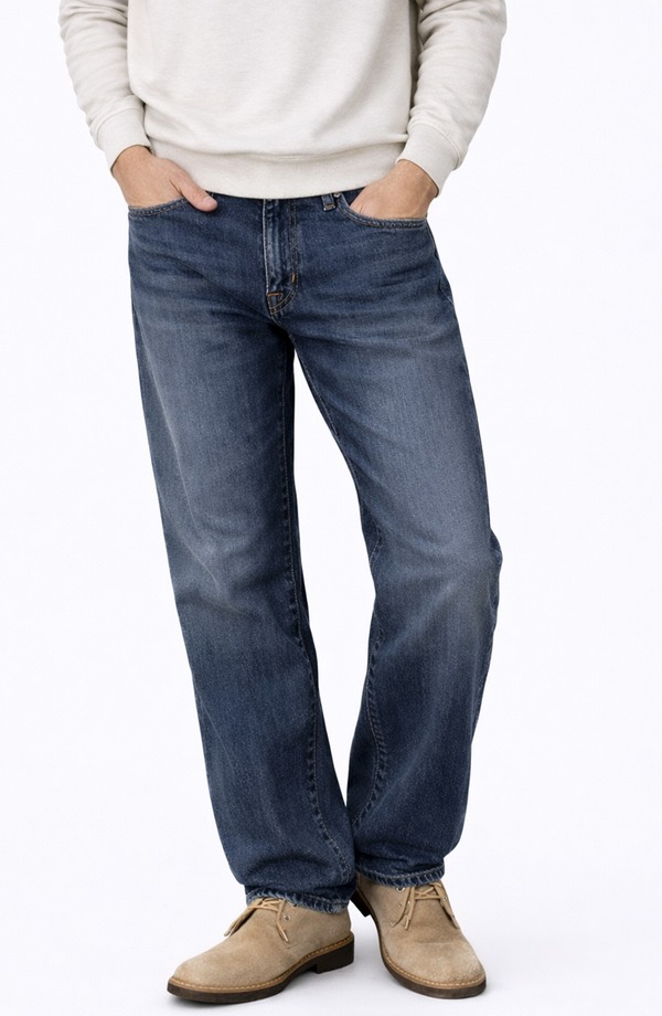 フィデリティ ジーンズ メンズ ボトムス ジーンズズボン下 引っ切り無い デニム Fidelity Denim 808 Relaxed Straight Leg Jeans Matisse Blue 青み