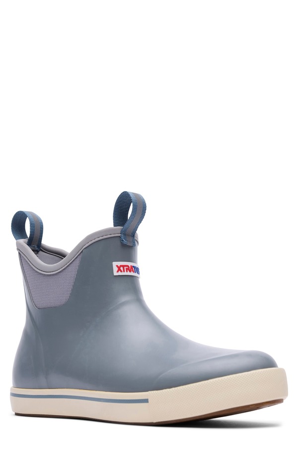エクストラタフ メンズ シューズ ブーツ・レインブーツ アンクル XTRATUF Waterproof Ankle Deck Boot Grey グレー｜ReVida 店