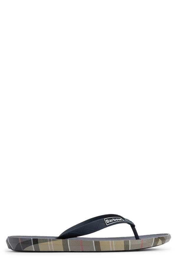 バブアー メンズ シューズ サンダル Barbour Oakdale Flip Flop Navy/ Dress Tartan 米国海軍