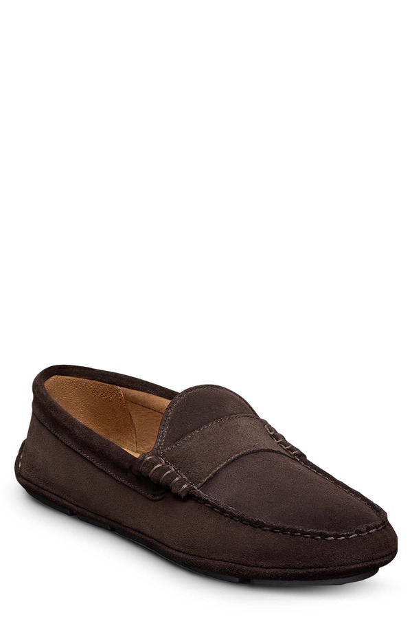 ウディアレン エドモンズ メンズ シューズ スリッポン・ローファー Allen Edmonds Apex Driving Loafer Bitter Chocolate Suede 黒茶