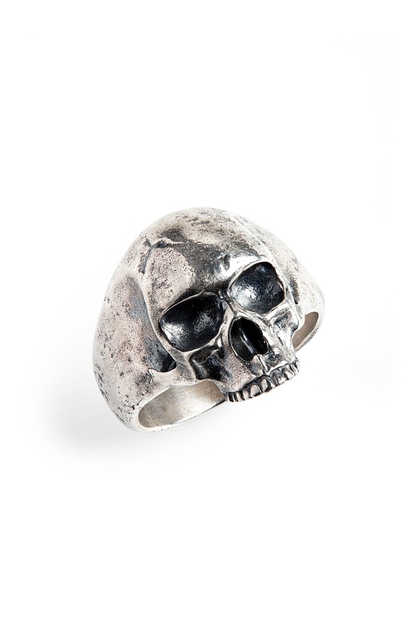 ジョンバルベイトス メンズ 佩び物 指環 John Varvatoskull Ring Metallic Silver しろがね色