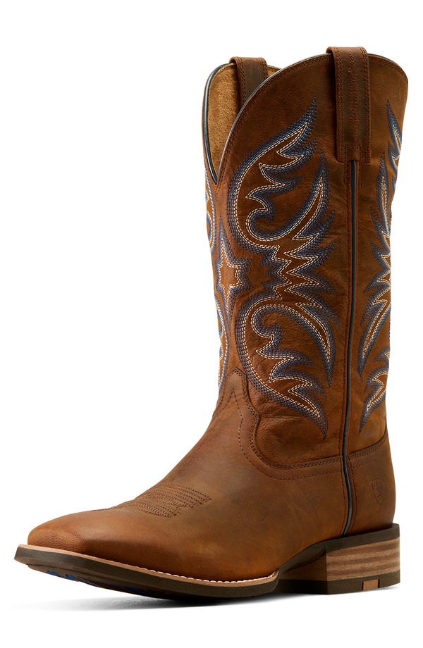 アリアト メンズ シューズ ブーツ・レインブーツ Ariat Ricochet Wide Square Toe Western Boot Weathered Chestnut｜ReVida 店