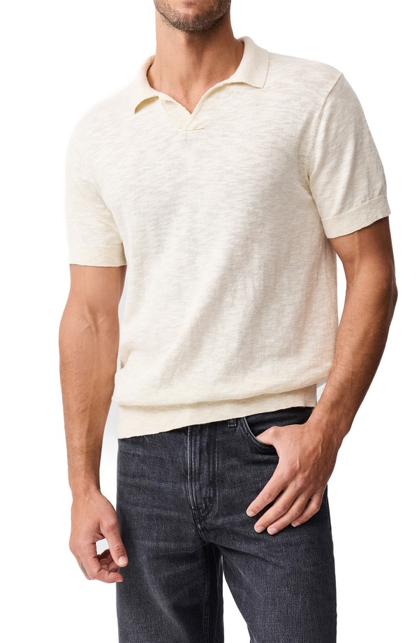 ロッドアンドグン メンズ トップス スポーツシャツ 綿織物 リネン Rodd \u0026 Gunn Poison Bay Linen \u0026 Cotton Slub Polo Natural