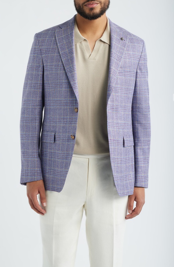 ジャックビクター メンズ アウター 上衣・上衣 地絹 綿織物 厚地の外套 Jack Victor McAllen Berry Plaid Soft Constructed Cotton \u0026 Silk Blend Sport Coat Berry 照合のしるし