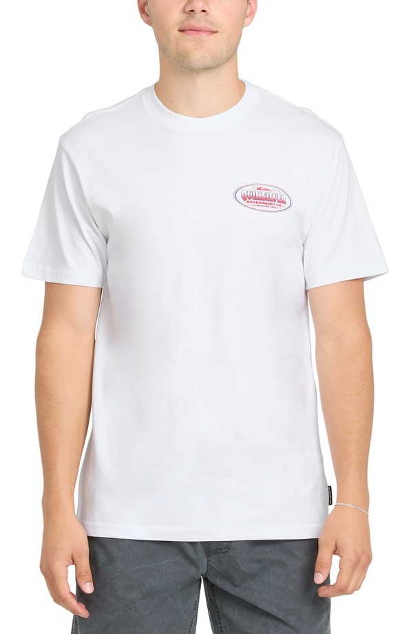 【送料無料】 クイックシルバー メンズ Tシャツ トップス Firecracker MT0 Graphic T-Shirt White の商品写真
