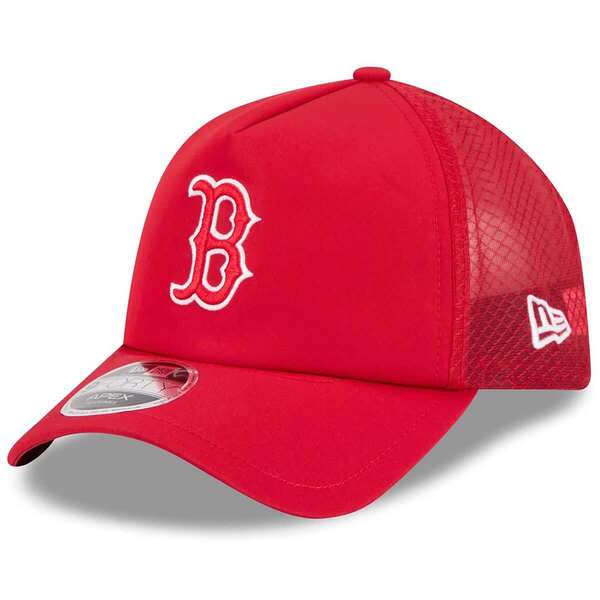 ニューエラ メンズ アクセサリー 帽子 Men New Era Red Boston Red Sox 2026 Batting Practice Apex 9FORTY Adjustable Trucker Hat Red レッド