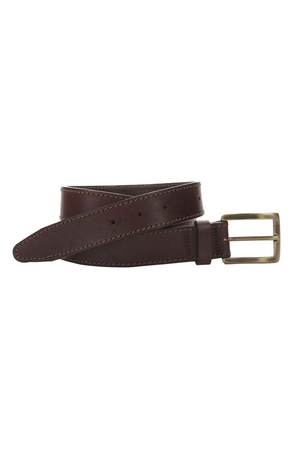 ジョンストンアンドマーフィー メンズ 付属品 胴締め なめし革 Johnston \u0026 Murphy Deaton Leather Belt Dark Brown 赤銅色