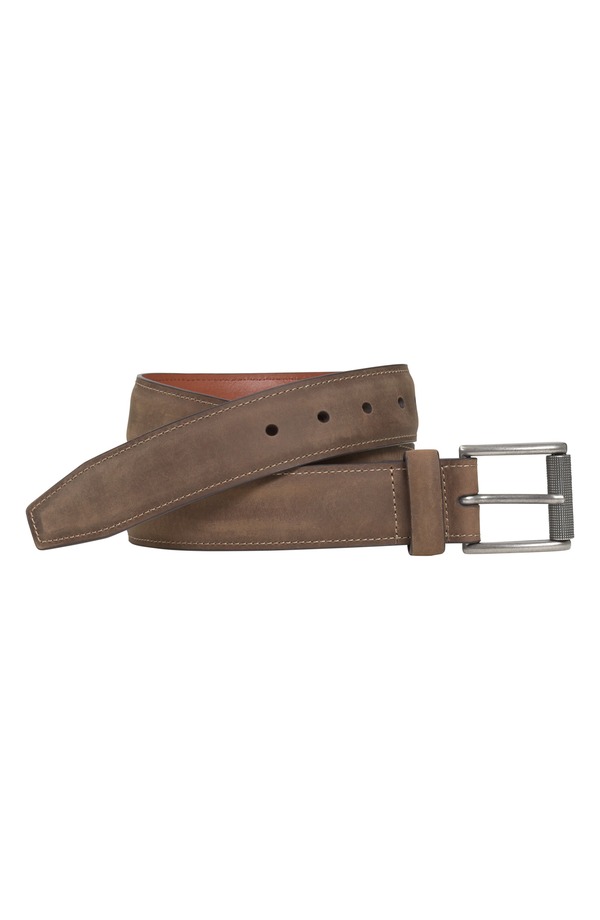 ジョンストンアンドマーフィー メンズ 付属品 胴締め なめし革 Johnston \u0026 Murphy Oiled Leather Belt Brown 赤銅色