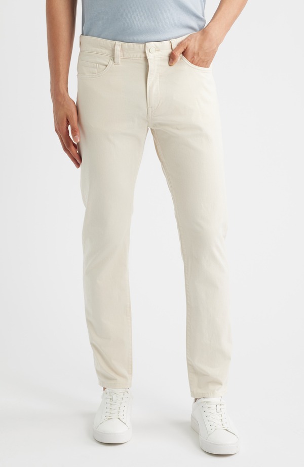 ボス メンズ ボトムス カジュアルパンツ スリムフィット BOSS Delaware Slim Fit Five Pocket Pants Open White ホワイト