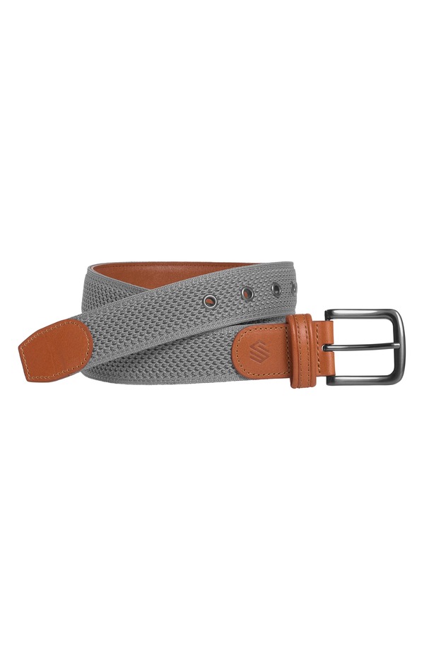 ジョンストンアンドマーフィー メンズ 付属品 胴締め 編み物 Johnston \u0026 Murphy Amherst Engineered Knit Belt Gray 薄墨色