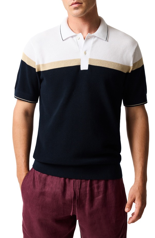 ロッドアンドグン メンズ トップス スポーツシャツ Rodd \u0026 Gunn Barret Reef Polo Midnight