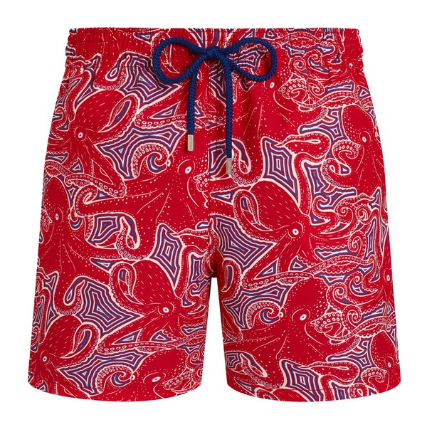 ヴィルブレクイン メンズ 海水着 二分の一ズボン下・さる股引き 遊撃手ズボン下 Vilebrequin Men Swim Shorts Hypnoctopus Poppy Red 赤いこと