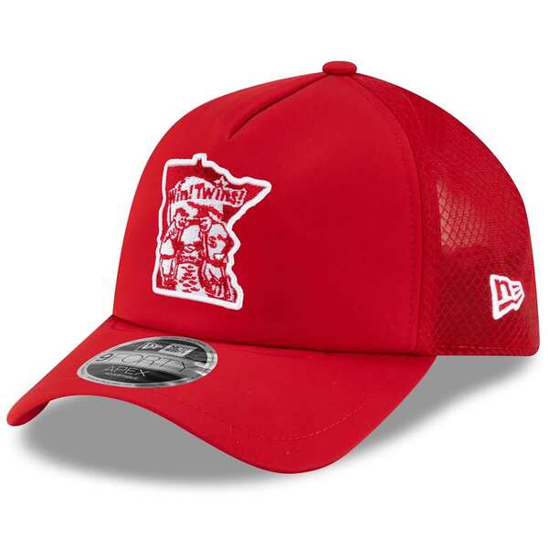 ニューエラ メンズ アクセサリー 帽子 Men New Era Red Minnesota Twins 2026 Batting Practice Alternate Apex 9FORTY Adjustable Hat Red レッド