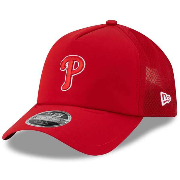 ニューエラ メンズ アクセサリー 帽子 Men New Era Red Philadelphia Phillies 2026 Batting Practice Apex 9FORTY Adjustable Trucker Hat Red レッド