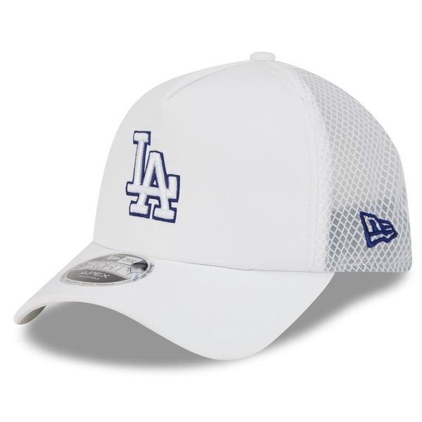 ニューエラ メンズ アクセサリー 帽子 Men New Era White Los Angeles Dodgers 2026 Batting Practice Apex 9FORTY Adjustable Trucker Hat White ホワイト
