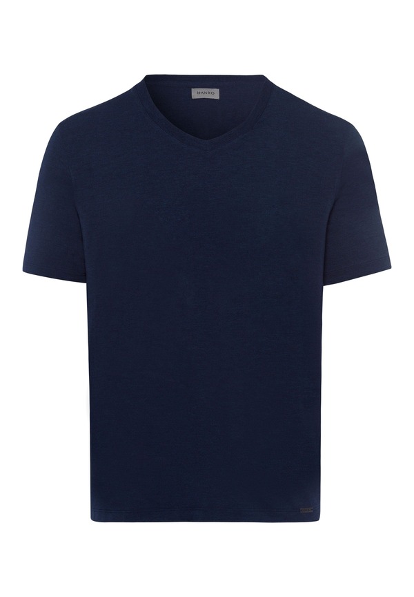 ハンロ メンズ トップス プルオーバー V素っ首 Hanro Casualsoft V-Neck T-Shirt Deep Navy 米国海軍