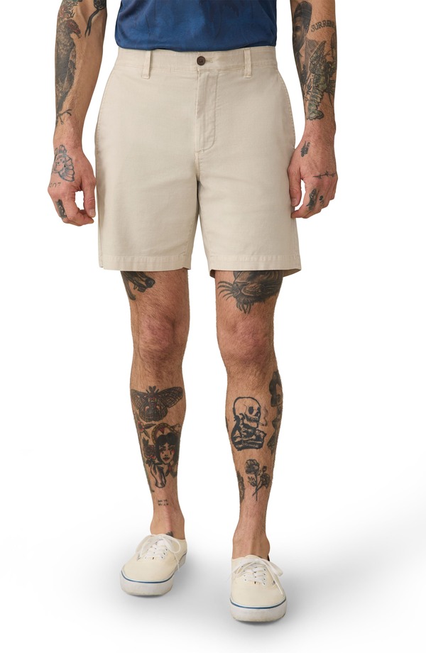 ファレティ メンズ ボトムス 二分の一ズボン下・さる股引き 遊撃手ズボン下 Faherty Essential 8-Inchino Shortstone 石ころ