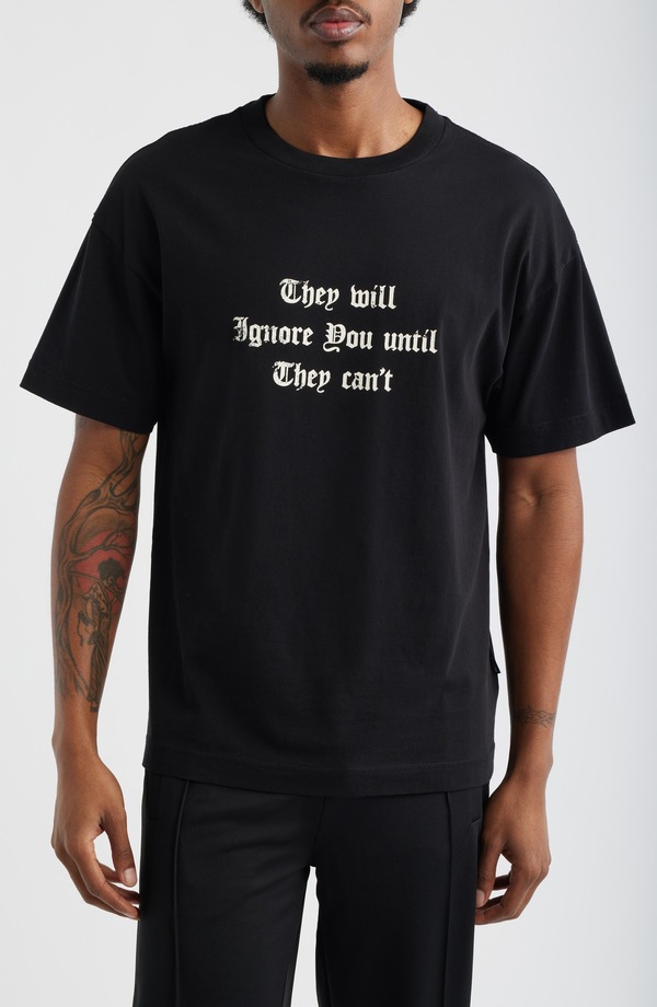 パーム・エンジェルス メンズ トップス プルオーバー グラフィック Palm Angelstatement Graphic T-Shirt Black Off White 象牙色