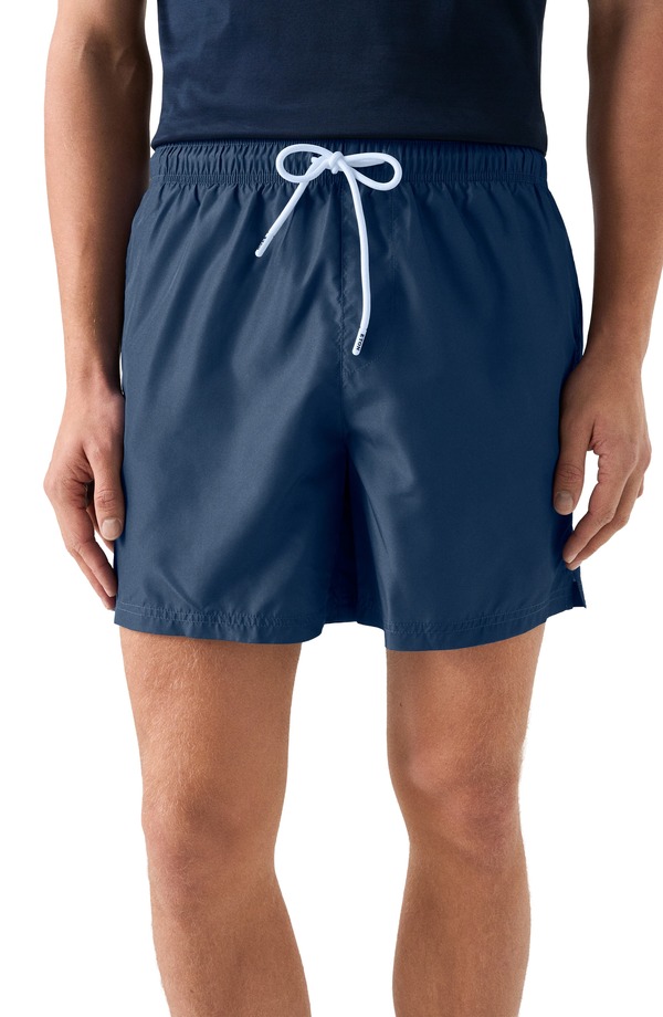 エトン メンズ 水泳着 二分の一ズボン下・さる股引き Eton Solid Swim Trunks Dark Blue 青碧