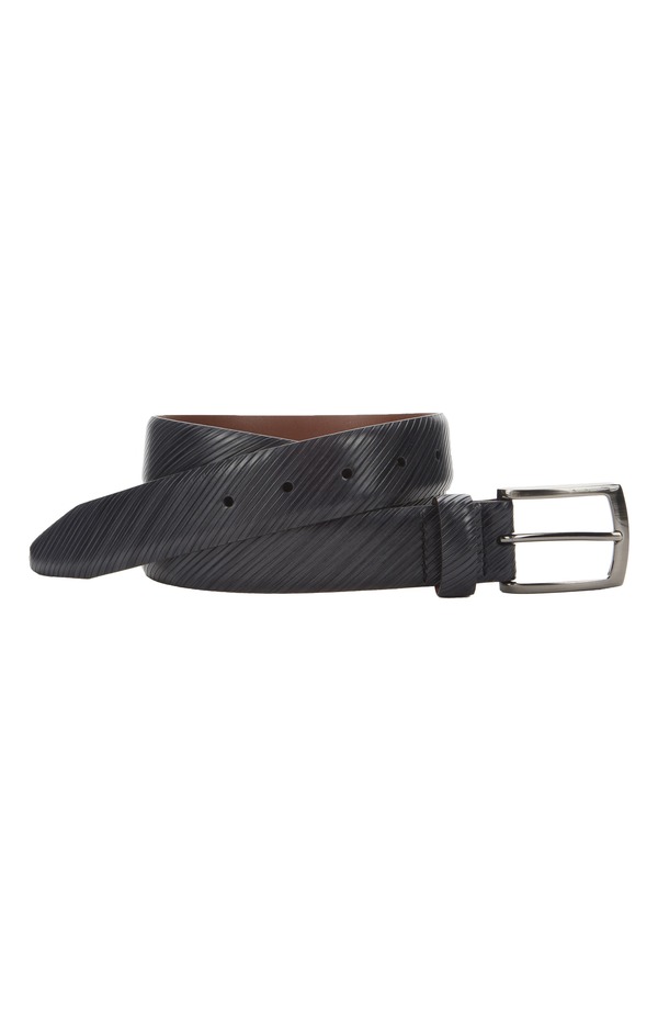 ジョンストンアンドマーフィー メンズ 付属品 胴締め なめし革 Johnston \u0026 Murphy Diagonal Etched Leather Belt Ash 木灰