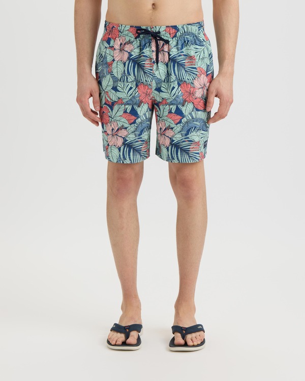 ソルトライフ メンズ ボトムス 二分の一ズボン下・さる股引き 刷り上げる 遊撃手ズボン下 Salt Life Sailfish Blossom Printed Volley Boardshorts Midnight