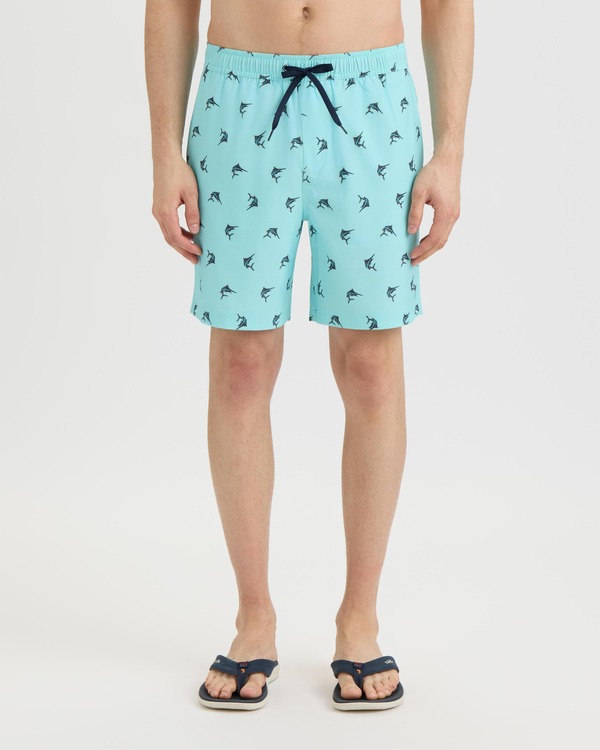 ソルトライフ メンズ ボトムス 二分の一ズボン下・さる股引き 刷り上げる 遊撃手ズボン下 Salt Life Sandbar Sunday Allover Printed Shorts Aruba Blue 青色